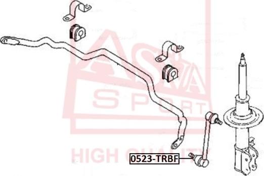 ASVA 0523-TRBF - Тяга / стойка, стабилизатор autospares.lv