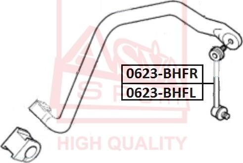 ASVA 0623-BHFL - Тяга / стойка, стабилизатор autospares.lv