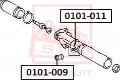 ASVA 0101-009 - Сайлентблок, рычаг подвески колеса autospares.lv