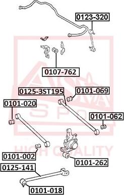 ASVA 0123-320 - Тяга / стойка, стабилизатор autospares.lv