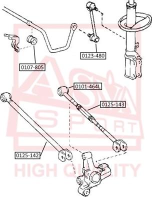 ASVA 0123-480 - Тяга / стойка, стабилизатор autospares.lv