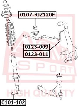 ASVA 0123-011 - Тяга / стойка, стабилизатор autospares.lv