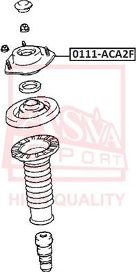 ASVA 0111-ACA2F - Опора стойки амортизатора, подушка autospares.lv