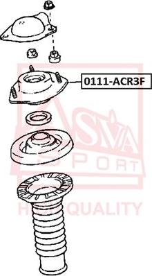 ASVA 0111-ACR3F - Опора стойки амортизатора, подушка autospares.lv