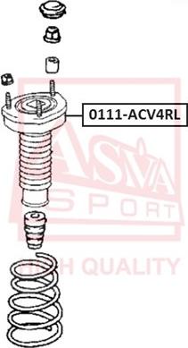 ASVA 0111-ACV4RL - Опора стойки амортизатора, подушка autospares.lv