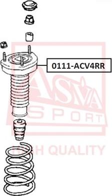 ASVA 0111-ACV4RR - Опора стойки амортизатора, подушка autospares.lv