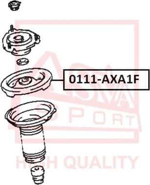 ASVA 0111-AXA1F - Опора стойки амортизатора, подушка autospares.lv