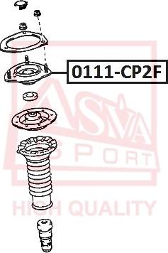 ASVA 0111-CP2F - Опора стойки амортизатора, подушка autospares.lv