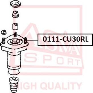 ASVA 0111-CU30RL - Опора стойки амортизатора, подушка autospares.lv