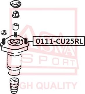 ASVA 0111-CU25RL - Опора стойки амортизатора, подушка autospares.lv