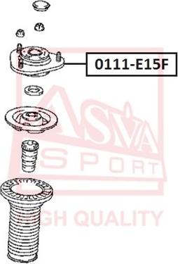 ASVA 0111-E15F - Опора стойки амортизатора, подушка autospares.lv