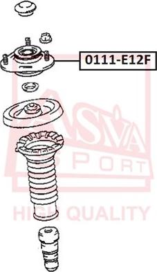 ASVA 0111-E12F - Опора стойки амортизатора, подушка autospares.lv