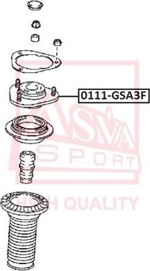 ASVA 0111-GSA3F - Опора стойки амортизатора, подушка autospares.lv