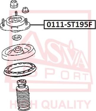 ASVA 0111-ST195F - Опора стойки амортизатора, подушка autospares.lv