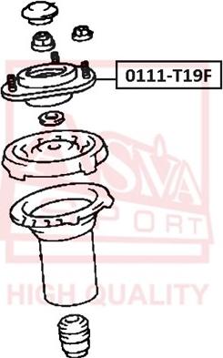 ASVA 0111-T19F - Опора стойки амортизатора, подушка autospares.lv