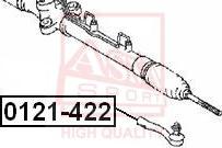 ASVA 0121-422 - Наконечник рулевой тяги, шарнир autospares.lv