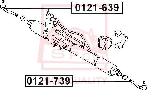 ASVA 0121-739 - Наконечник рулевой тяги, шарнир autospares.lv