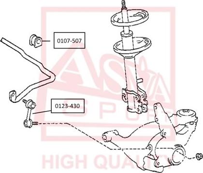 ASVA 0123-430 - Тяга / стойка, стабилизатор autospares.lv