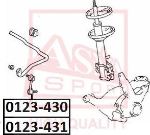 ASVA 0123-431 - Тяга / стойка, стабилизатор autospares.lv