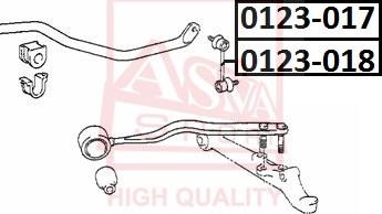 ASVA 0123-017 - Тяга / стойка, стабилизатор autospares.lv