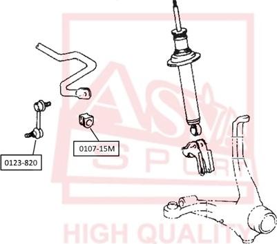 ASVA 0123-820 - Тяга / стойка, стабилизатор autospares.lv