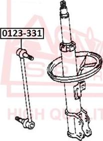 ASVA 0123-331 - Тяга / стойка, стабилизатор autospares.lv