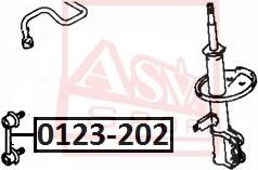 ASVA 0123-202 - Тяга / стойка, стабилизатор autospares.lv