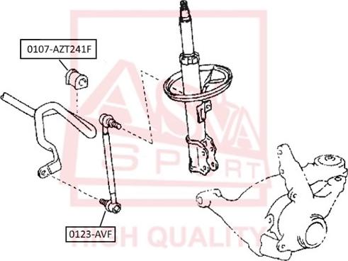 ASVA 0123-AVF - Тяга / стойка, стабилизатор autospares.lv