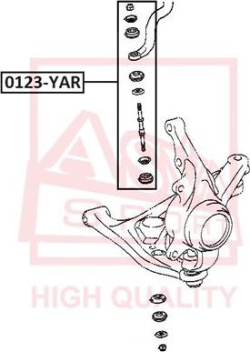 ASVA 0123-YAR - Тяга / стойка, стабилизатор autospares.lv