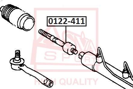 ASVA 0122-411 - Осевой шарнир, рулевая тяга autospares.lv