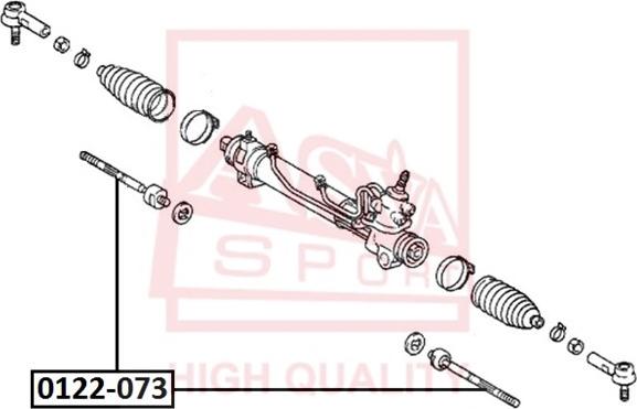 ASVA 0122-073 - Осевой шарнир, рулевая тяга autospares.lv