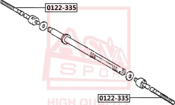 ASVA 0122-335 - Осевой шарнир, рулевая тяга autospares.lv