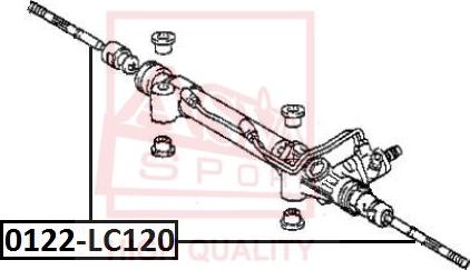 ASVA 0122-LC120 - Осевой шарнир, рулевая тяга autospares.lv