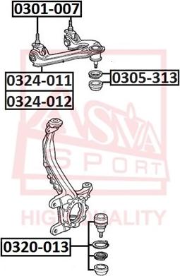 ASVA 0305-313 - Пыльник шаровой опоры autospares.lv