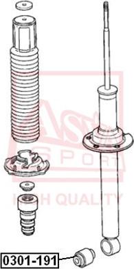 ASVA 0301-191 - Сайлентблок, рычаг подвески колеса autospares.lv