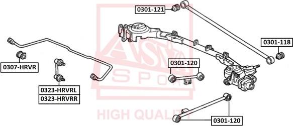 ASVA 0323-HRVRL - Тяга / стойка, стабилизатор autospares.lv