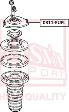 ASVA 0311-EUFL - Опора стойки амортизатора, подушка autospares.lv