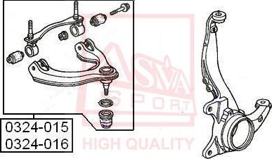 ASVA 0324-015 - Рычаг подвески колеса autospares.lv