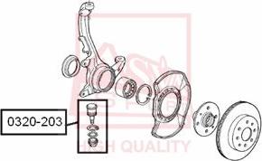 ASVA 0320-203 - Шаровая опора, несущий / направляющий шарнир autospares.lv