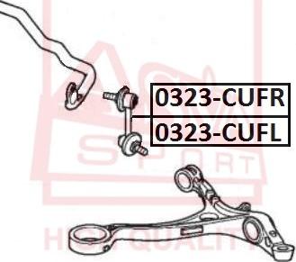 ASVA 0323-CUFL - Тяга / стойка, стабилизатор autospares.lv