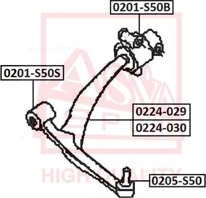 ASVA 0205-S50 - Пыльник шаровой опоры autospares.lv