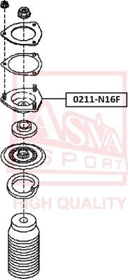 ASVA 0211-N16F - Опора стойки амортизатора, подушка autospares.lv