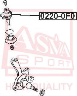 ASVA 0220-0F0 - Шаровая опора, несущий / направляющий шарнир autospares.lv