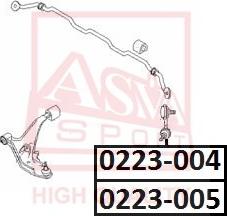 ASVA 0223-004 - Тяга / стойка, стабилизатор autospares.lv