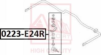 ASVA 0223-E24R - Тяга / стойка, стабилизатор autospares.lv