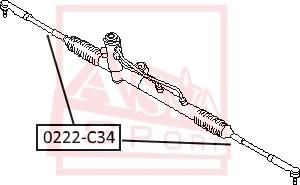 ASVA 0222-C34 - Осевой шарнир, рулевая тяга autospares.lv