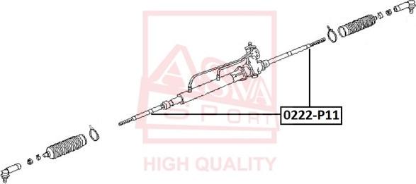 ASVA 0222-P11 - Осевой шарнир, рулевая тяга autospares.lv