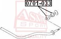 ASVA 0701-033 - Сайлентблок, рычаг подвески колеса autospares.lv
