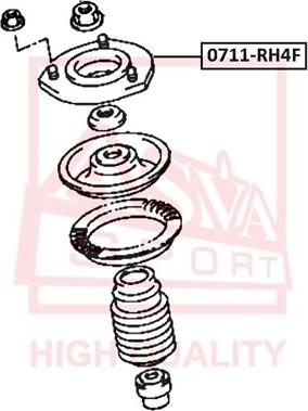 ASVA 0711-RH4F - Опора стойки амортизатора, подушка autospares.lv