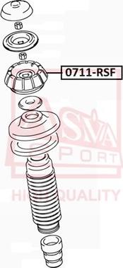 ASVA 0711-RSF - Опора стойки амортизатора, подушка autospares.lv